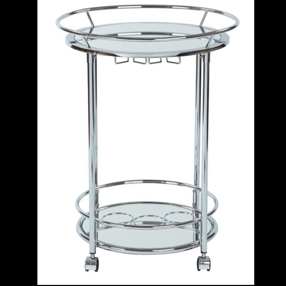 Chrome Mirrored Bar Cart